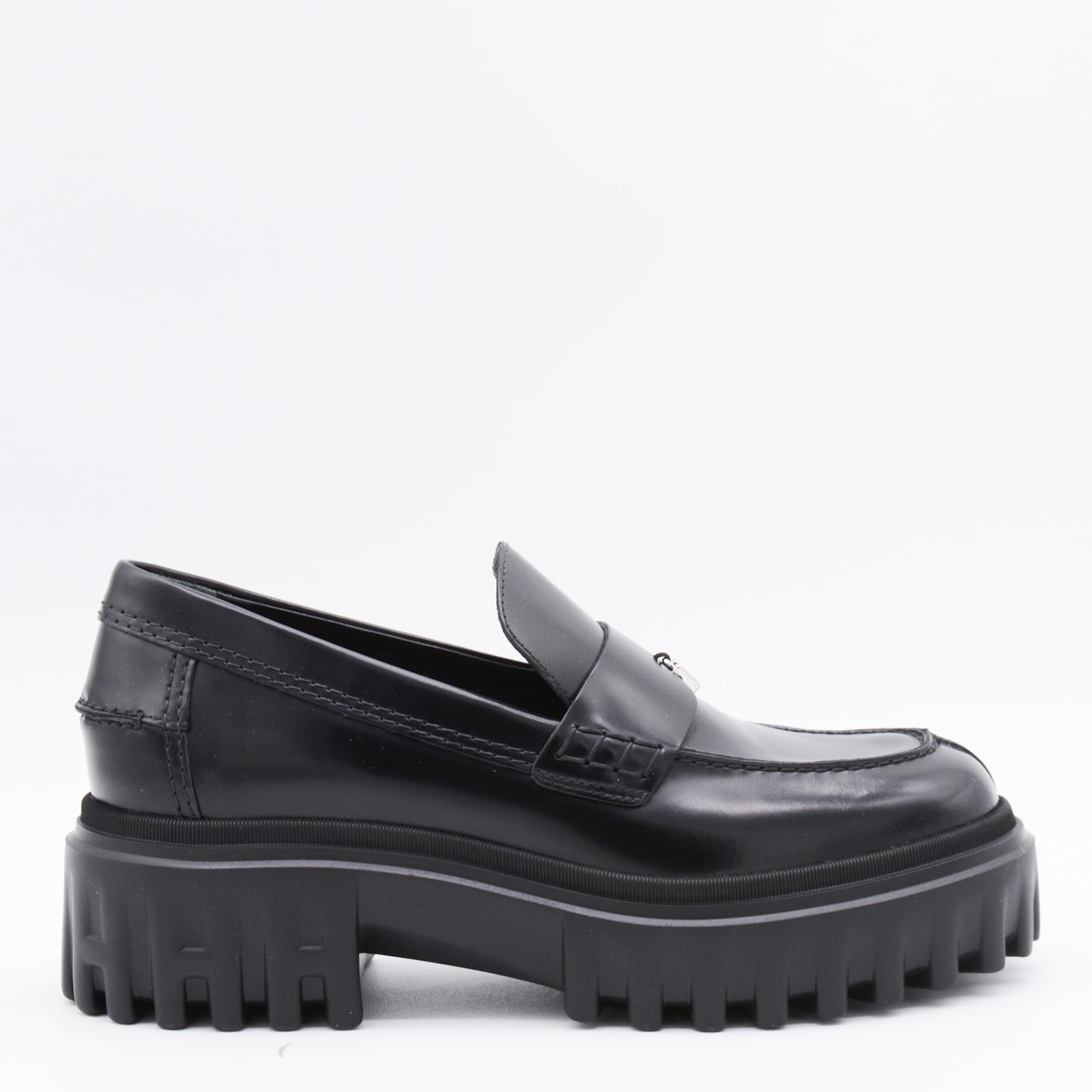 Hogan Flat Shoes Blacks And Greys In Black