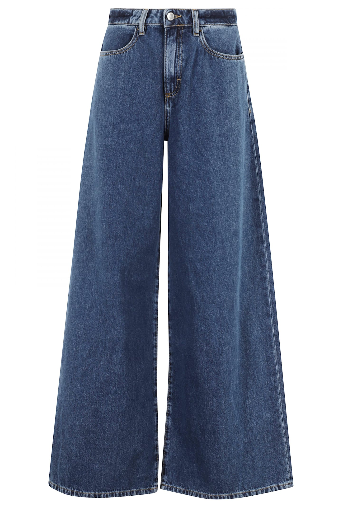 Icon Denim Straight Buttoned Jeans