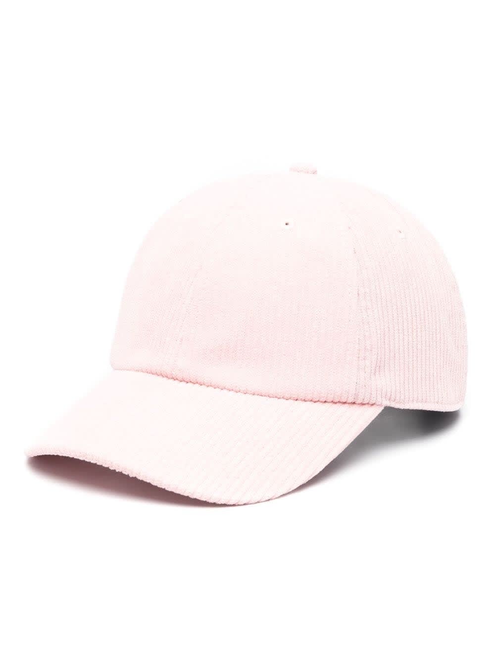 Autry Pink Corduroy Baseball Cap With Logo
