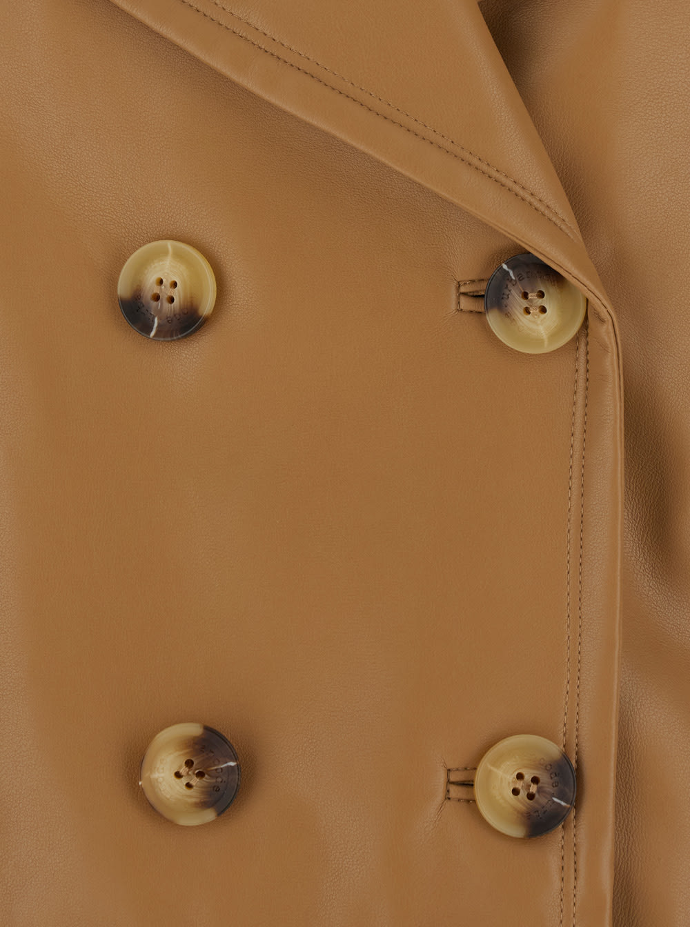 URBANCODE BEIGE JACKET WITH WIDE NOTCHED REVERS IN ECOLEATHER WOMAN