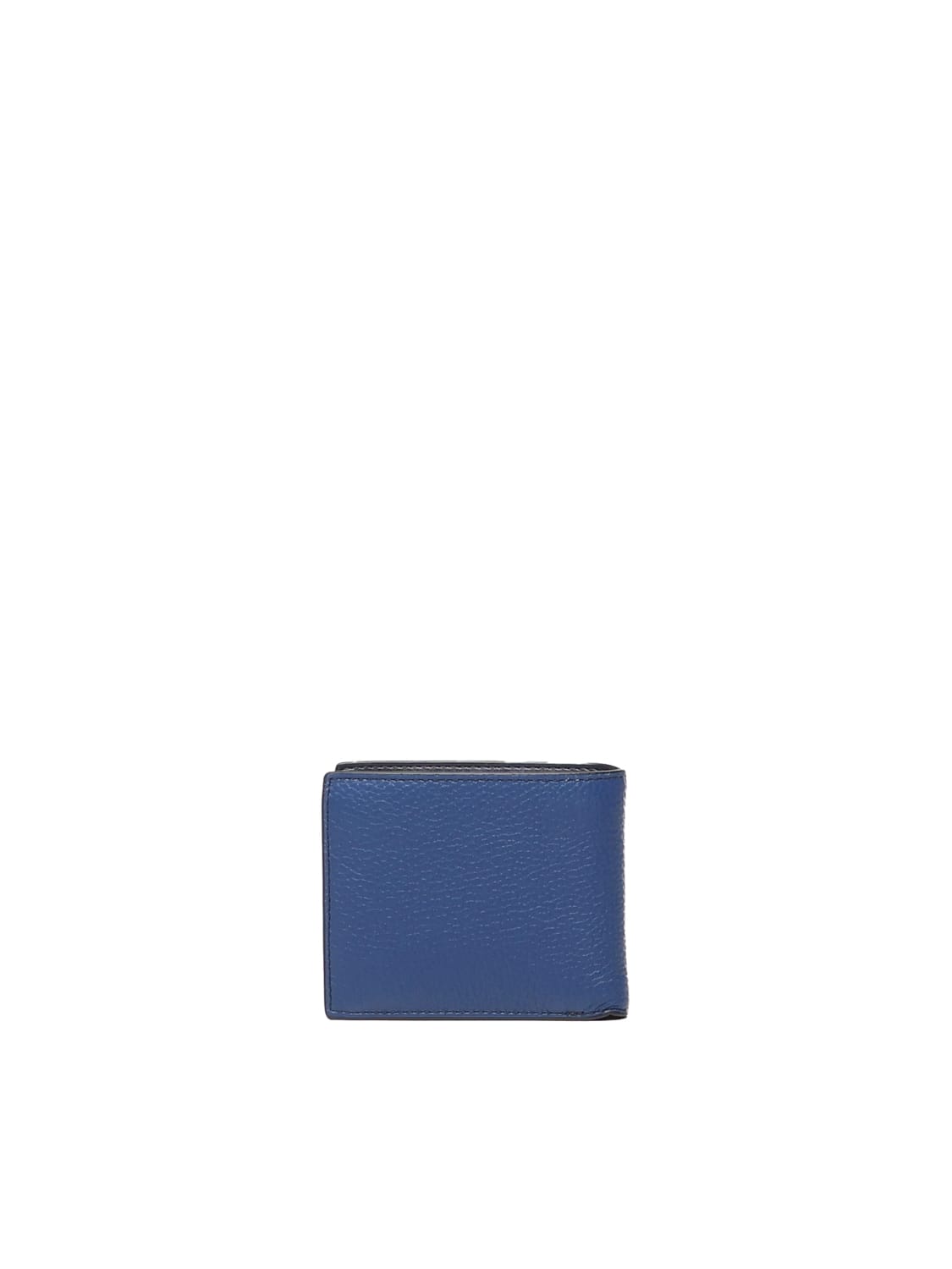 Shop Michael Michael Kors Hudson Book Wallet In Grained Leather In River Blue