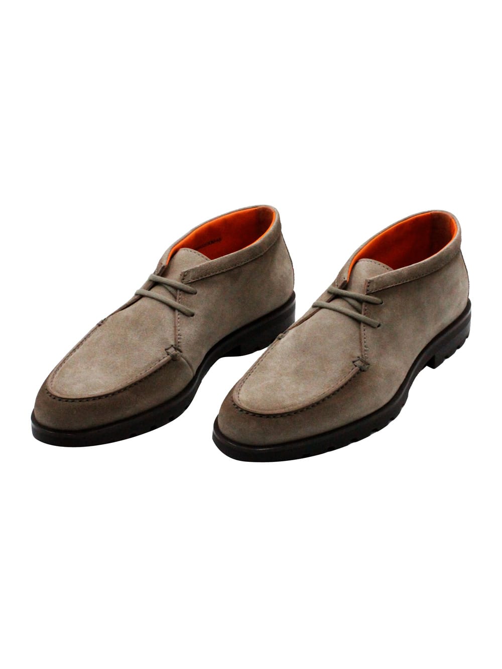 Santoni Laced Shoes In Brown