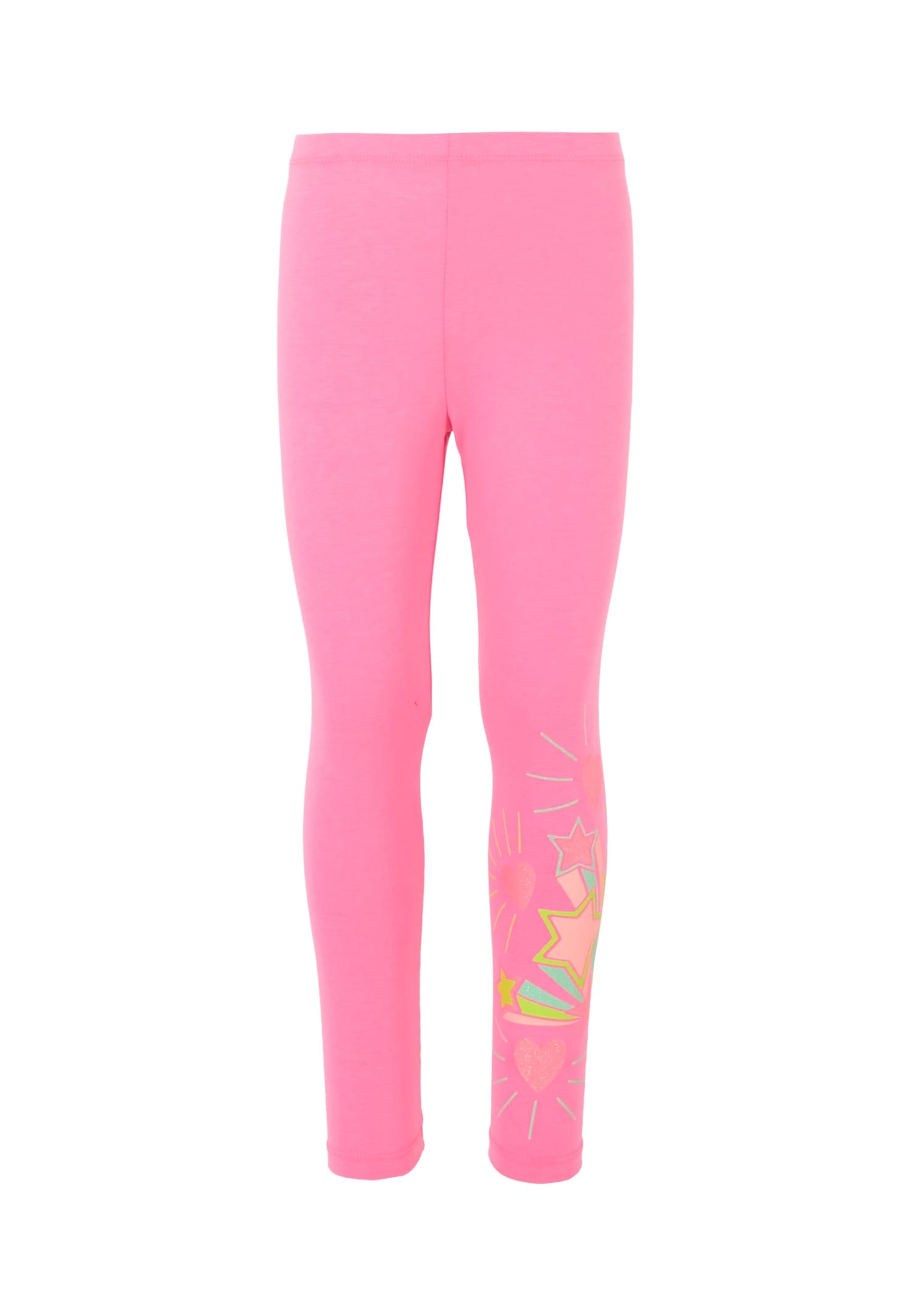 Billieblush Pink Leggings For Girl With Hearts In Pink