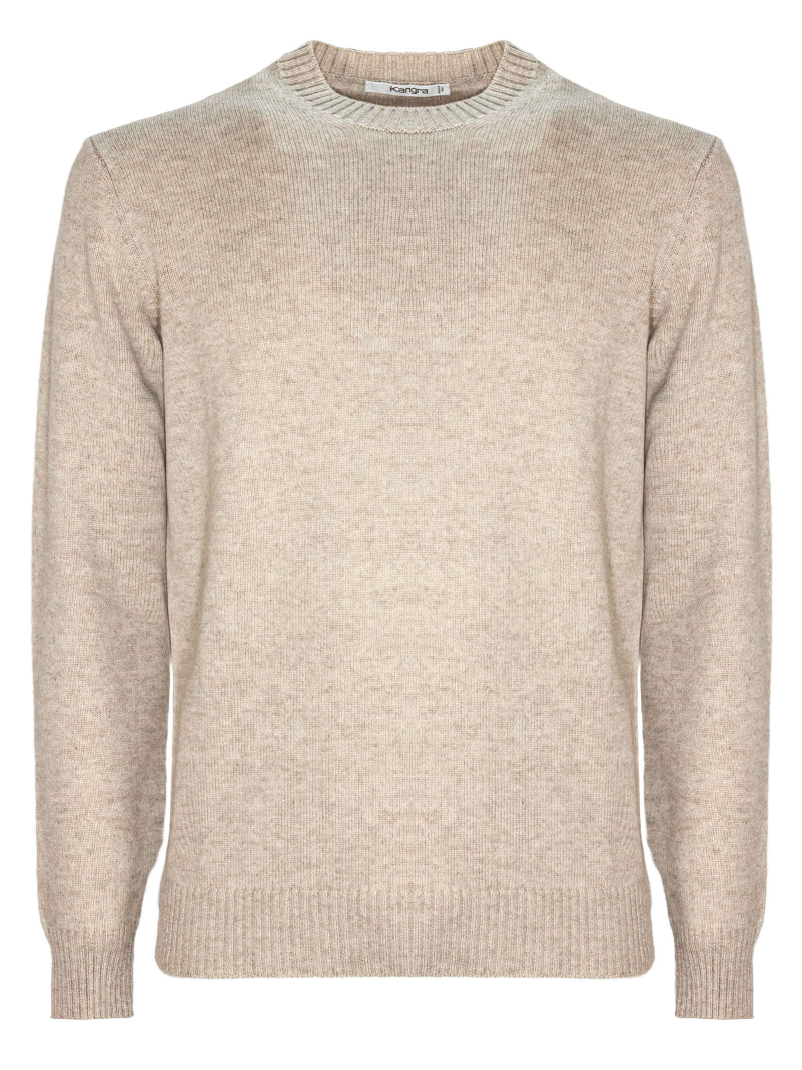 Beige Wool And Cashmere Blend Jumper