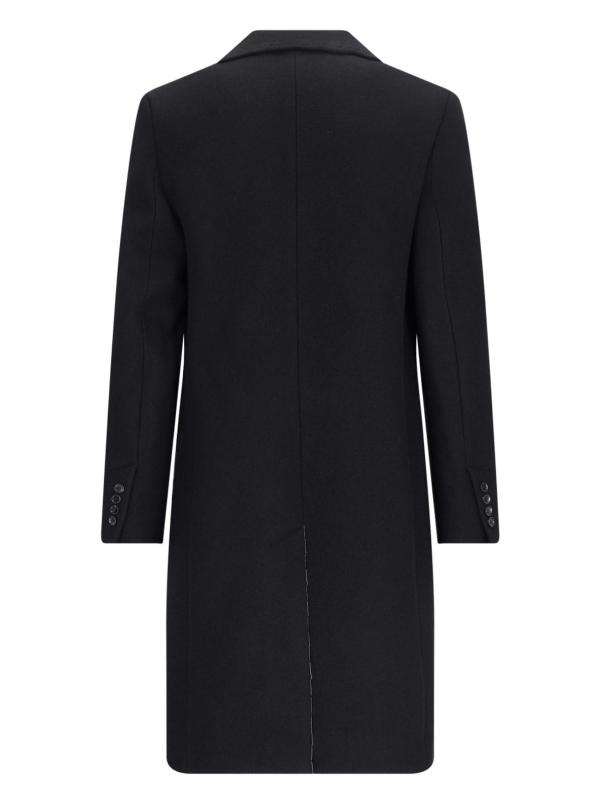 Shop Ami Alexandre Mattiussi Double-breasted Coat In Black