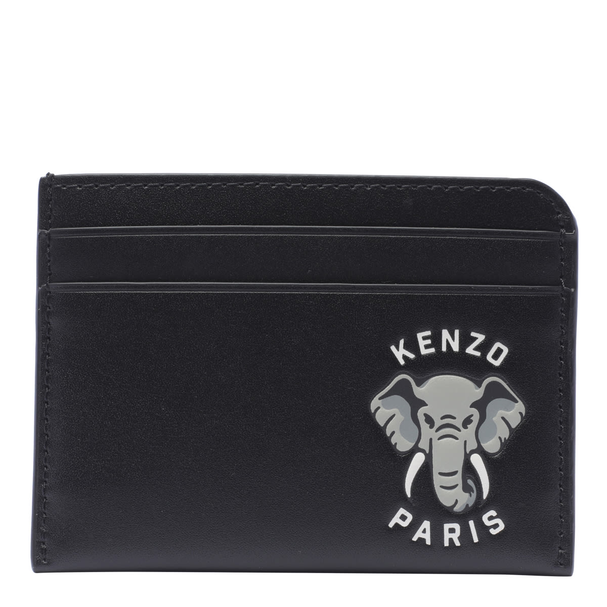 Kenzo Varsity Elephant Cards Holder In Black