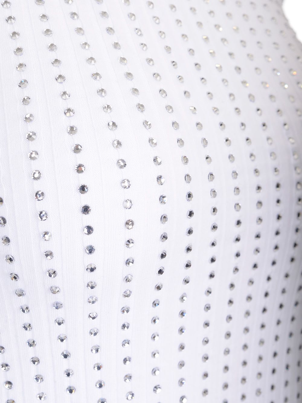 Attico Strass Tank Top In White