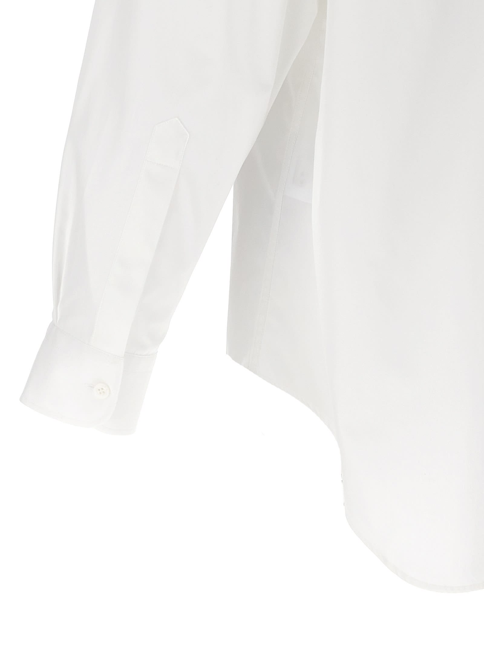 Moschino Floral-embroidered Buttoned Shirt In White