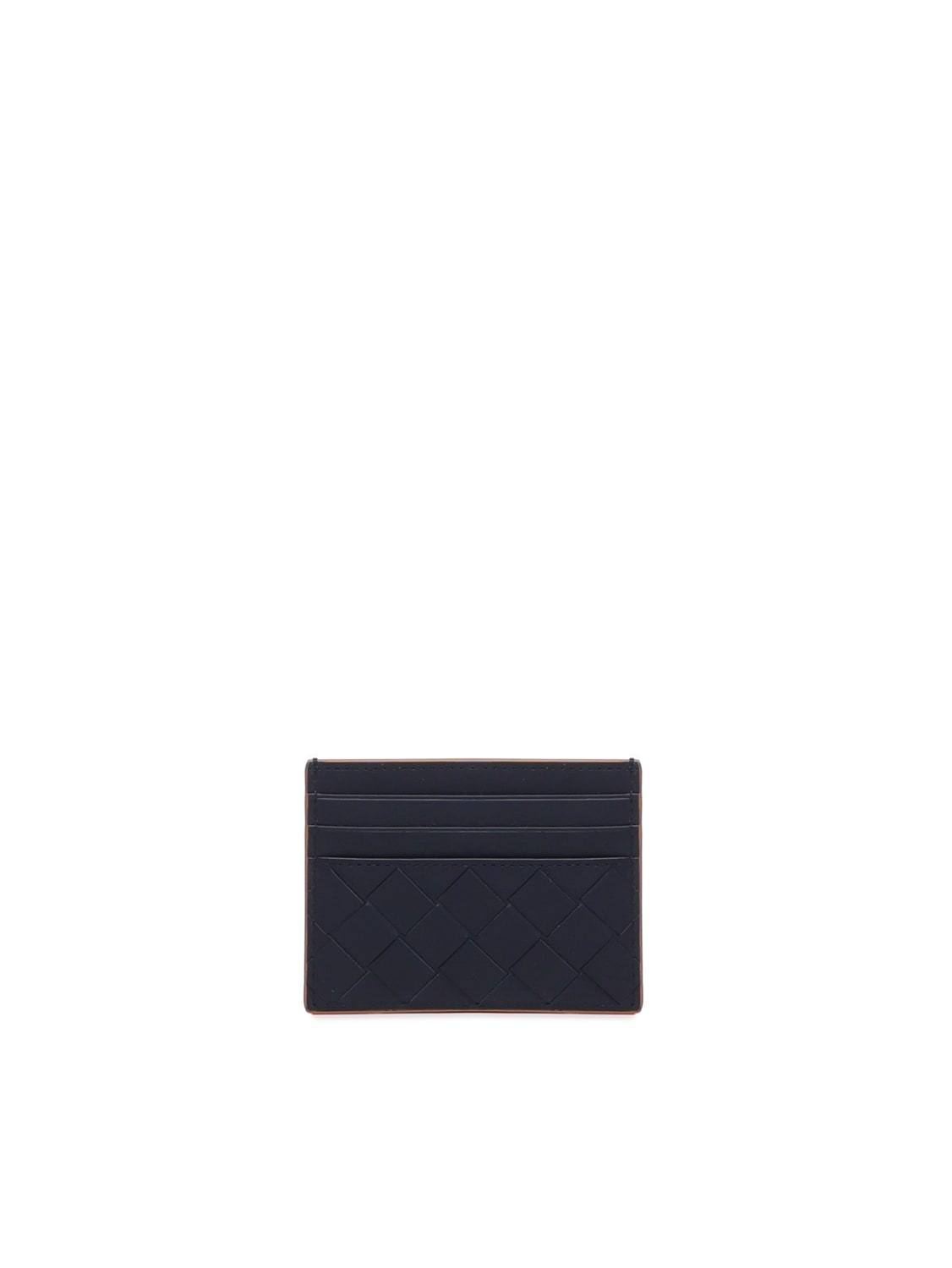 Shop Bottega Veneta Braided Credit Card Holder In Blue