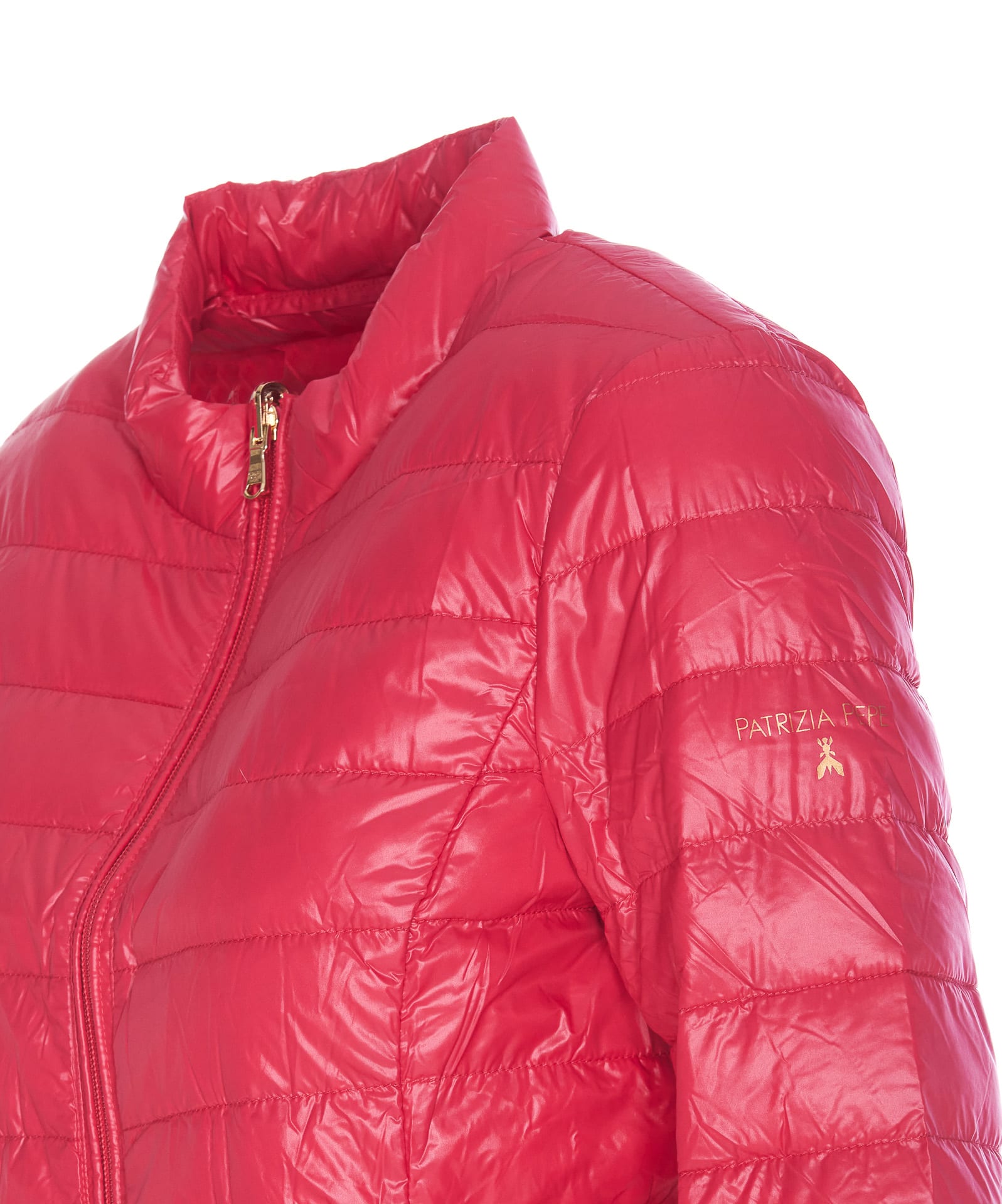 Shop Patrizia Pepe Light Down Jacket In Fuchsia