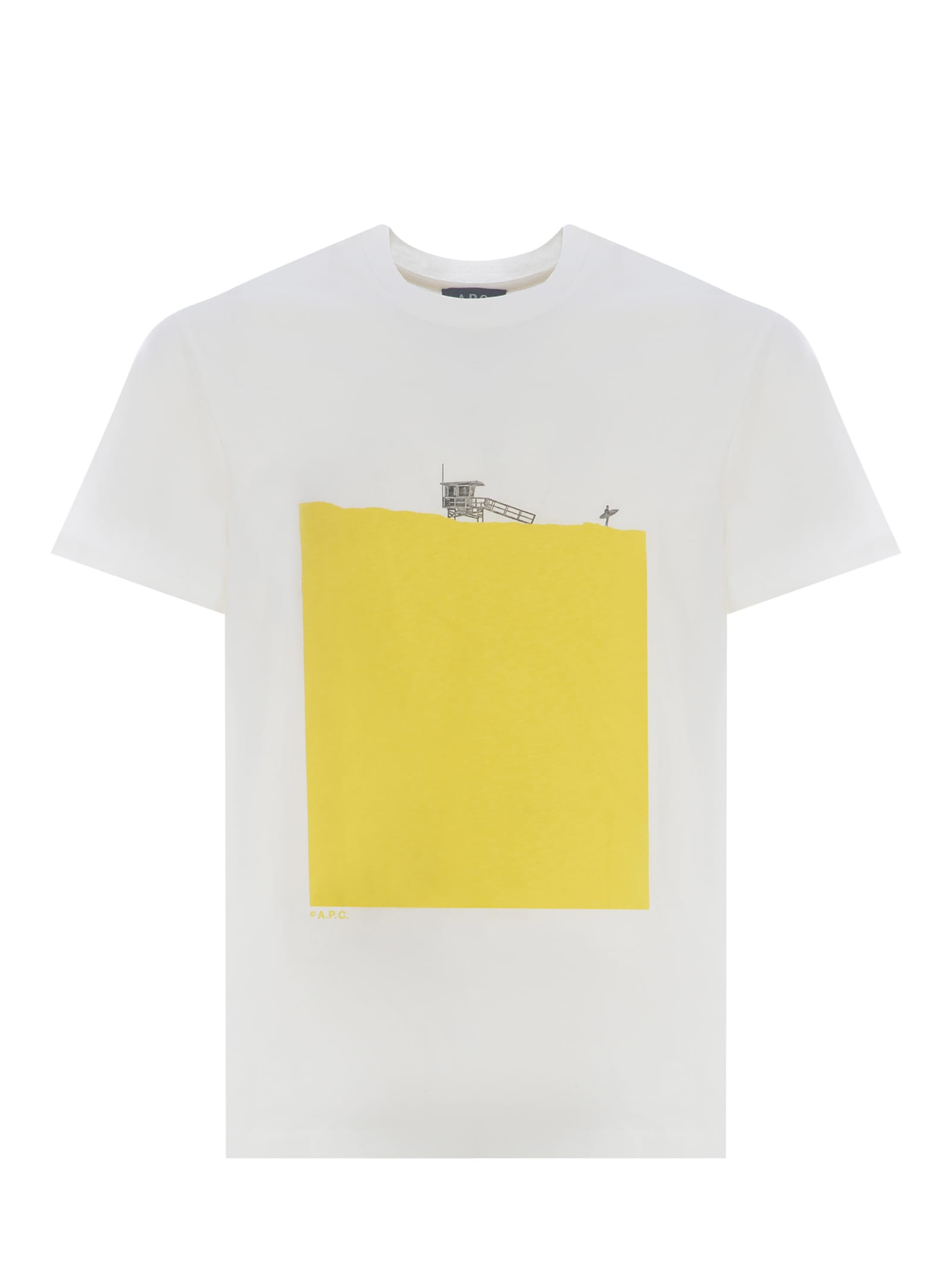 Shop Apc T-shirt A.p.c. Crush Made Of Cotton In White