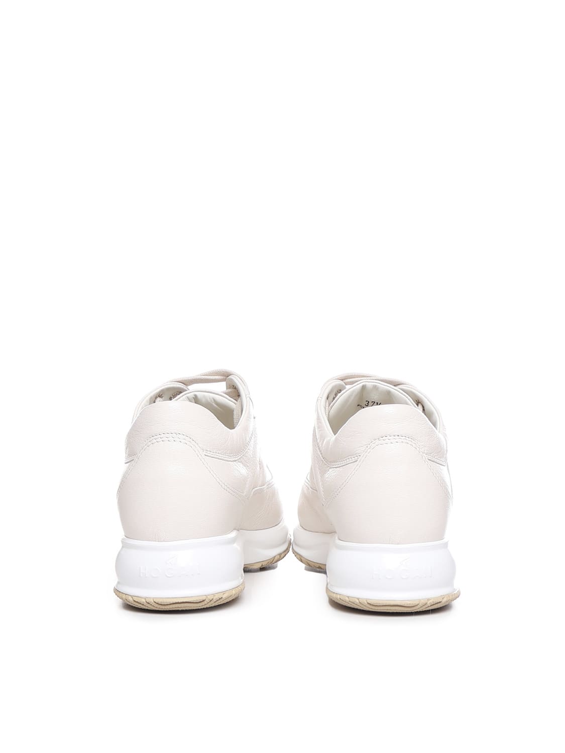 Shop Hogan Interactive Sneakers In Yogurt