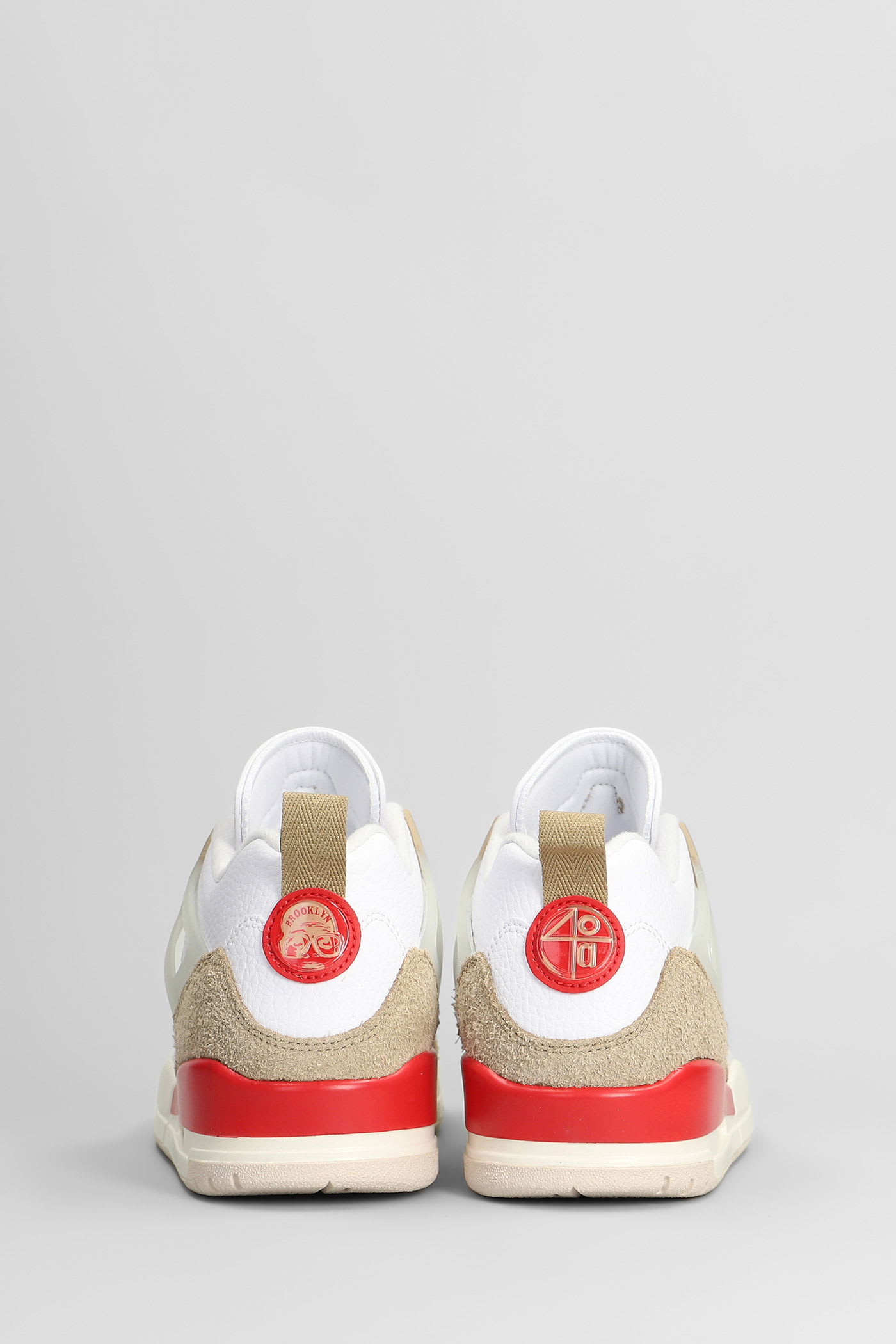 Nike Jordan Spizike Low Sneakers In White Leather In Brown