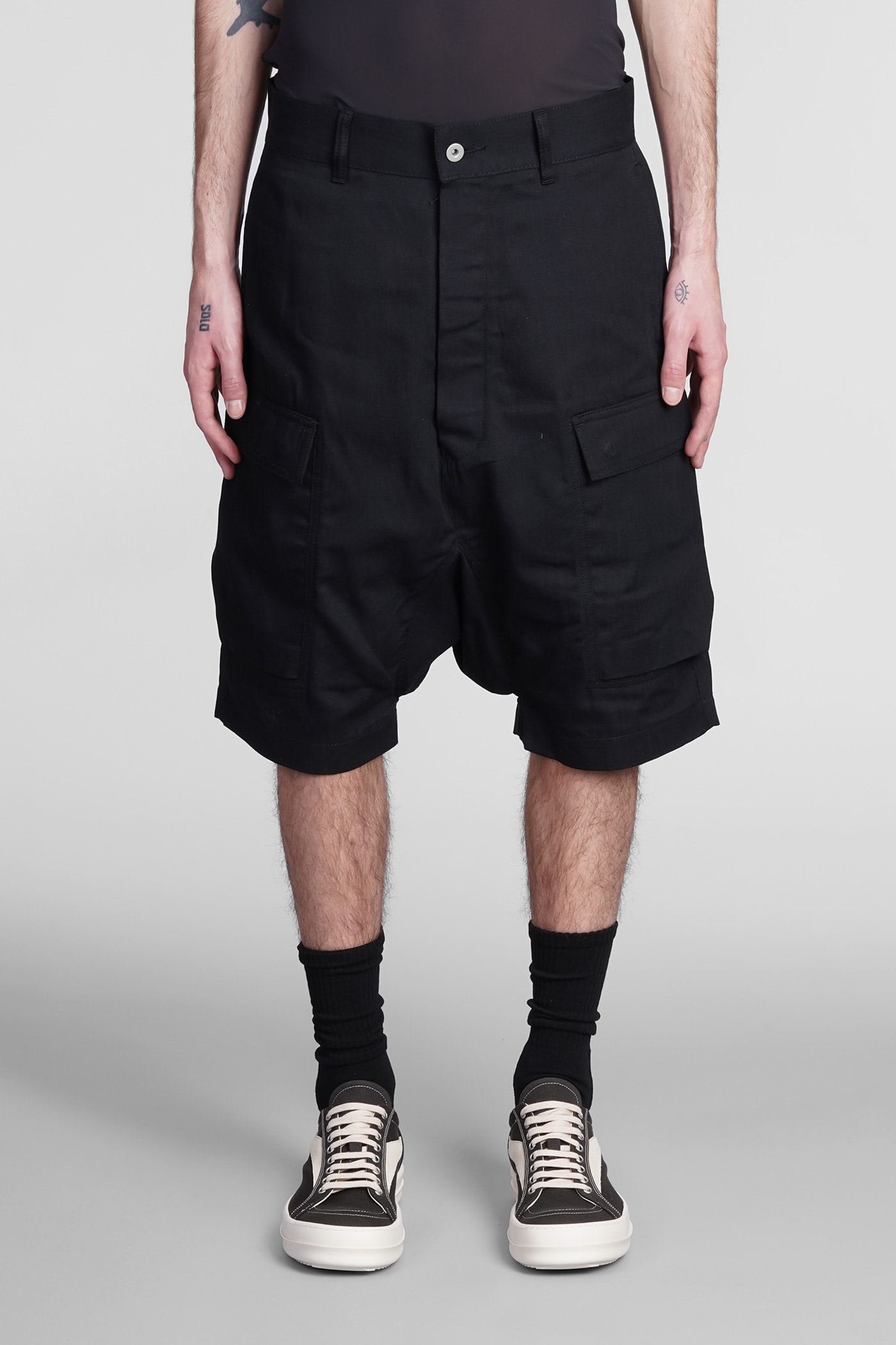 Drkshdw Shorts In Black Cotton