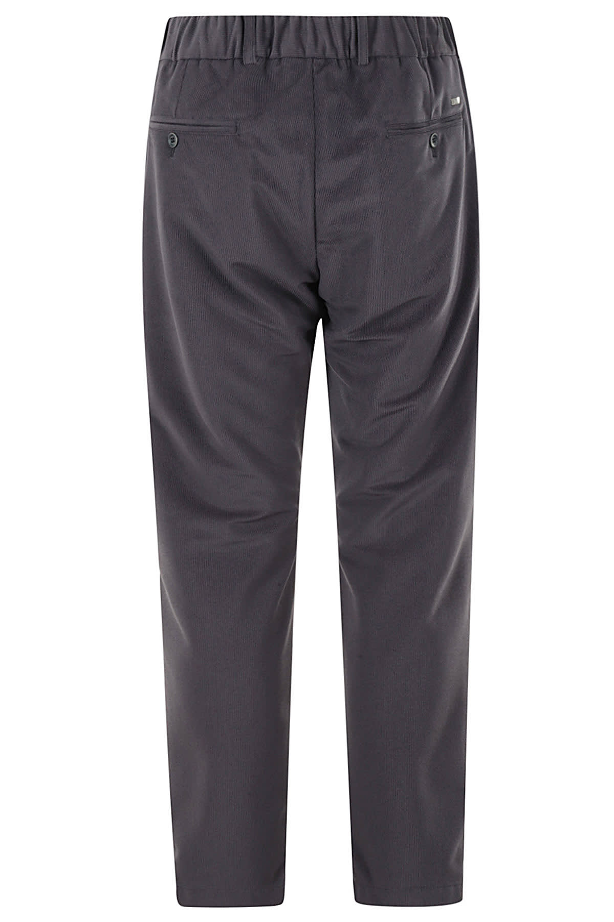 Shop Herno Pantalone Velluto 1000 Righe In Blu Navy