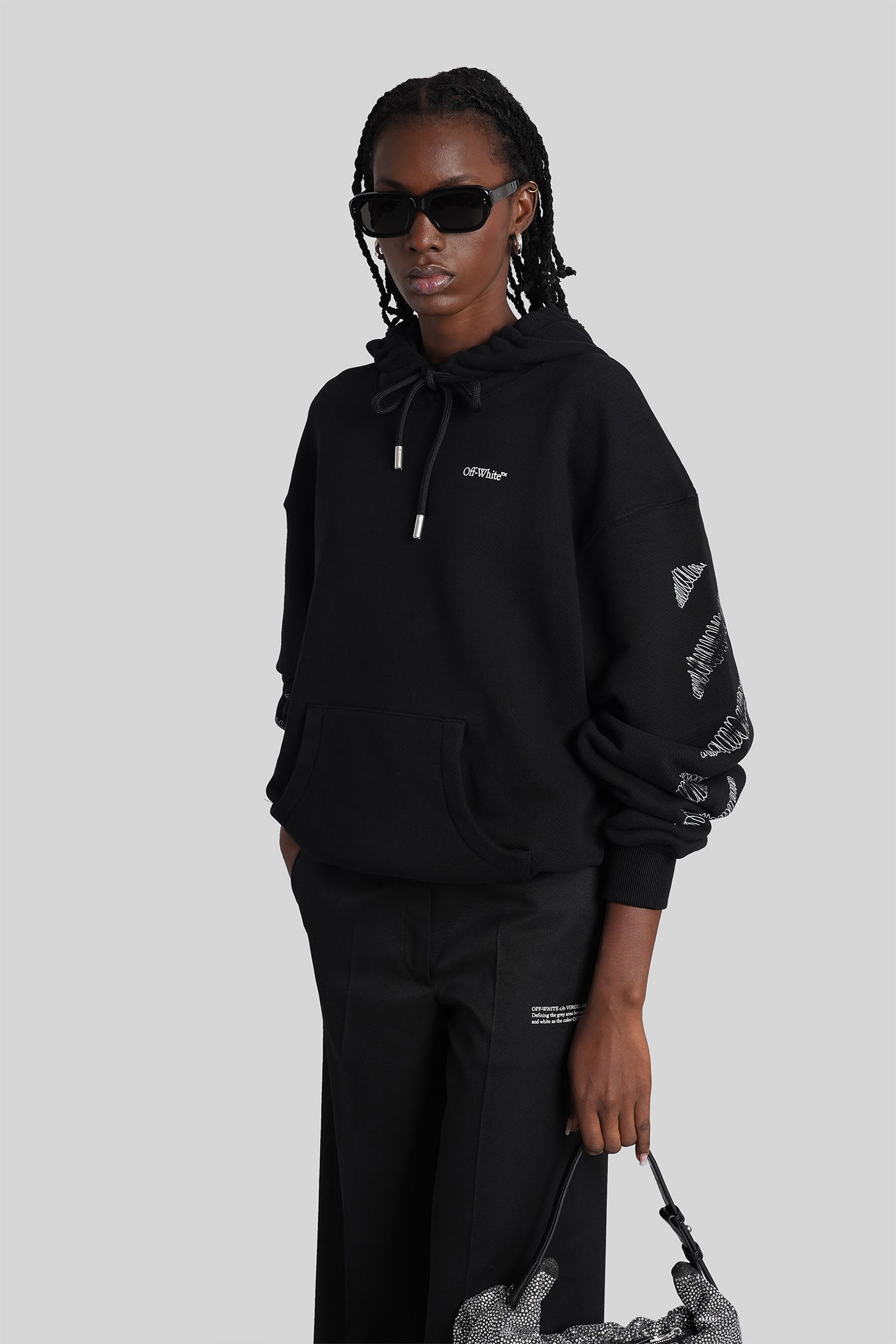 Off-white Sweatshirt In Black Cotton In Black