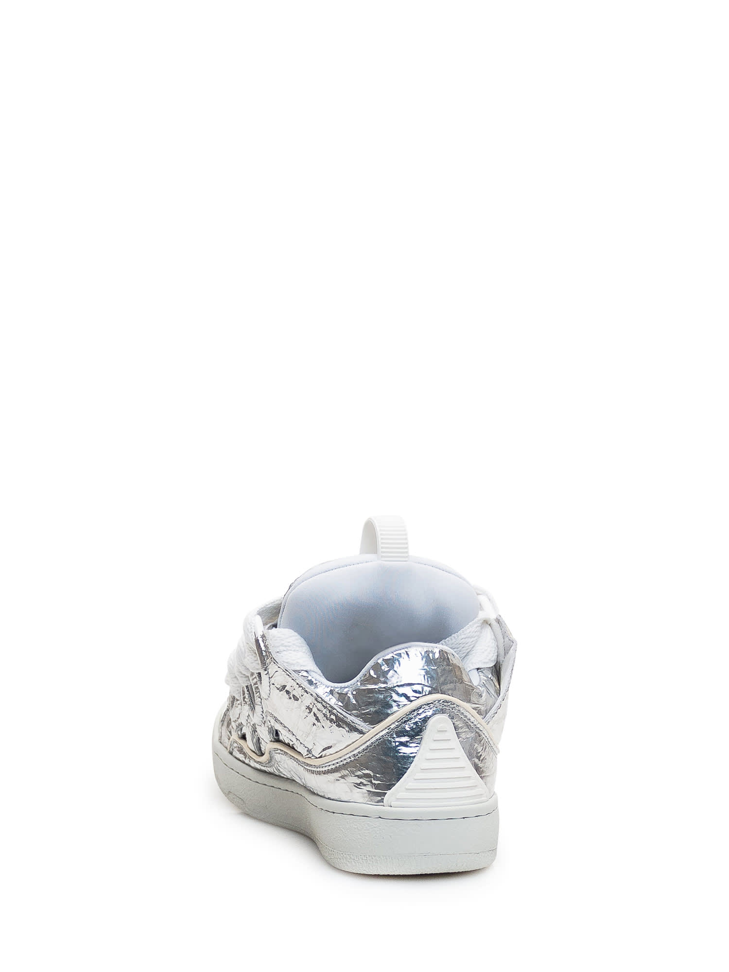 Shop Lanvin Curb Sneaker In Silver