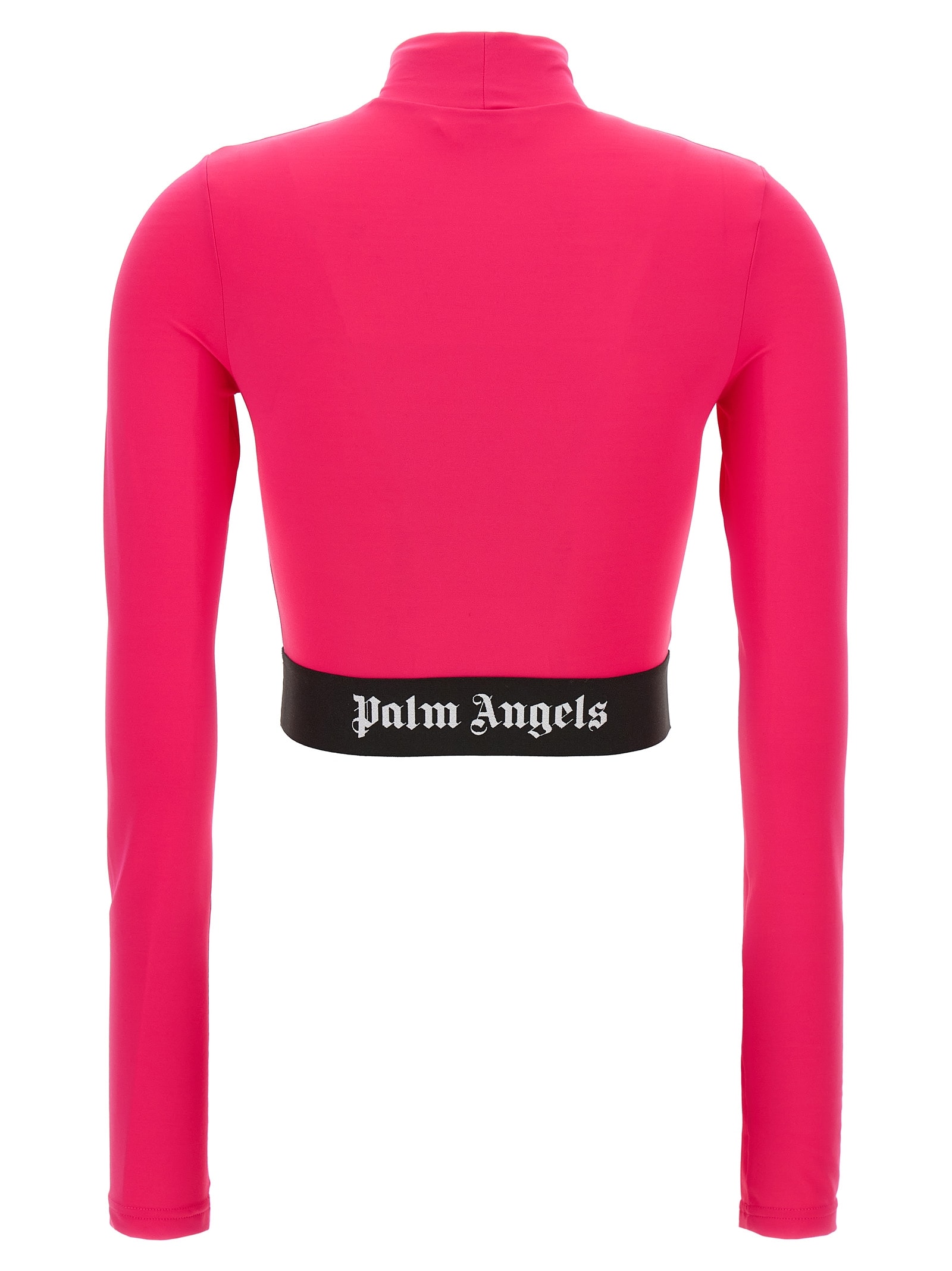 Shop Palm Angels Classic Logo Top In Fuchsia