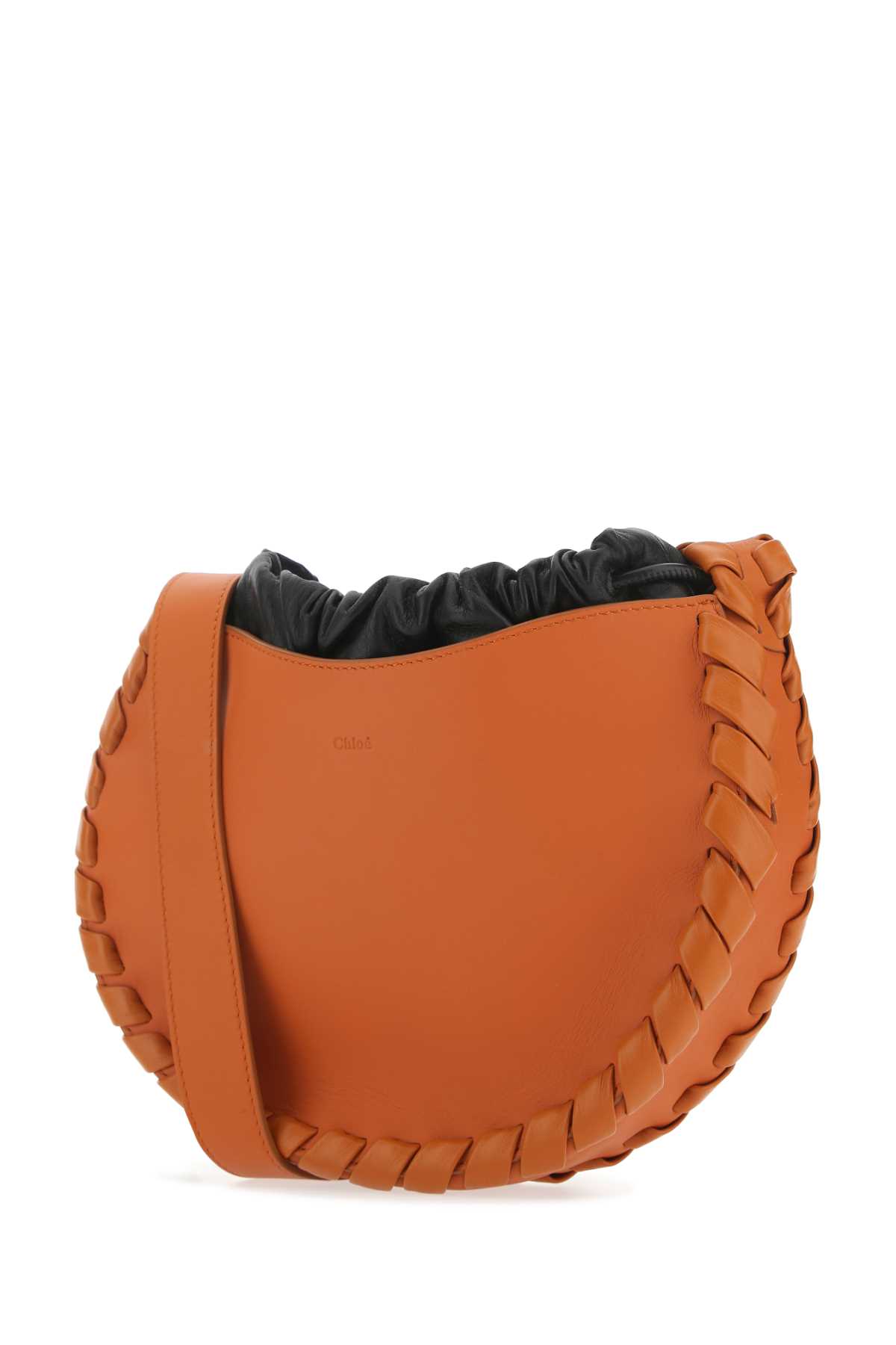 Shop Chloé Dark Orange Leather Small Mate Crossbody Bag In 884