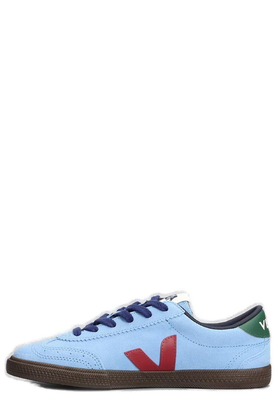 Veja Volley Sneakers In Cyan Suede In Blue