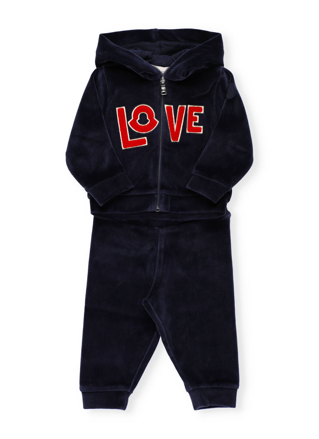 Moncler Babies' Chenille Tracksuit In Blue