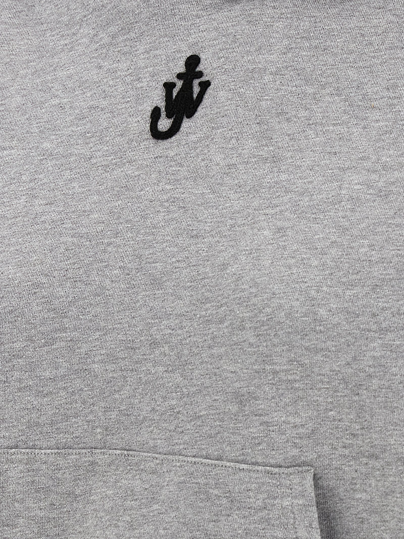 Jw Anderson Anchor Hoodie In Gray