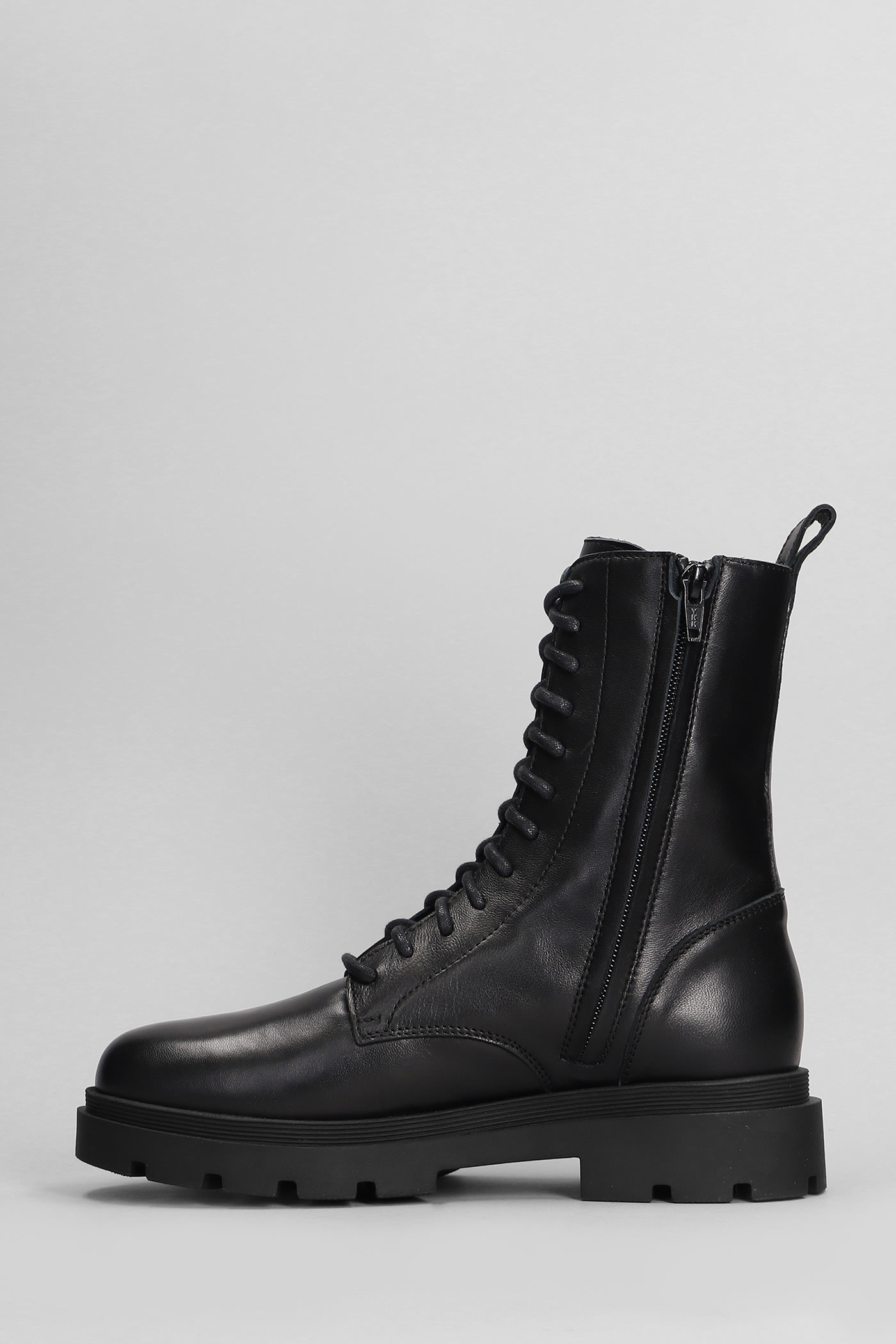 Shop Fabio Rusconi Combat Boots In Black Leather