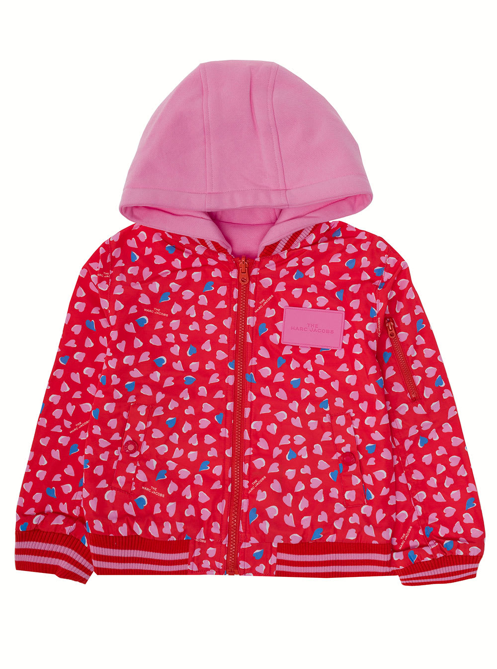 Marc Jacobs Girl Nylon And Pink Jacket With Print Reversible
