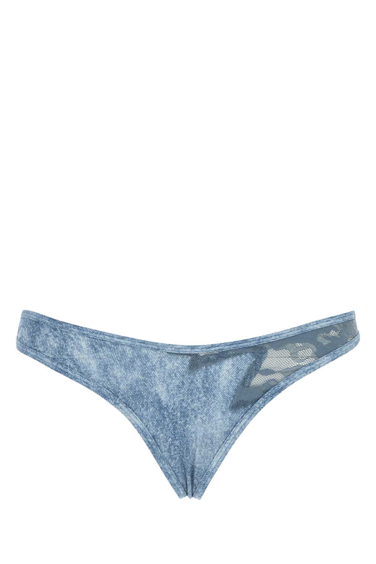 Printed Stretch Nylon Diesel X Savage X Fenty Lace-thong Thong