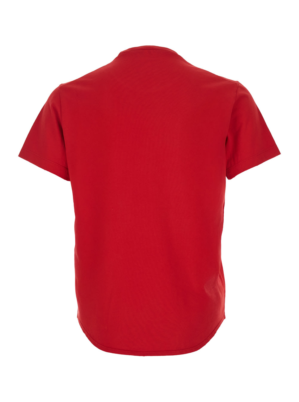 Dsquared2 D2 X Magliano Red Crewneck T-shirt With Maxi Print On The Front In Cotton Man In Red