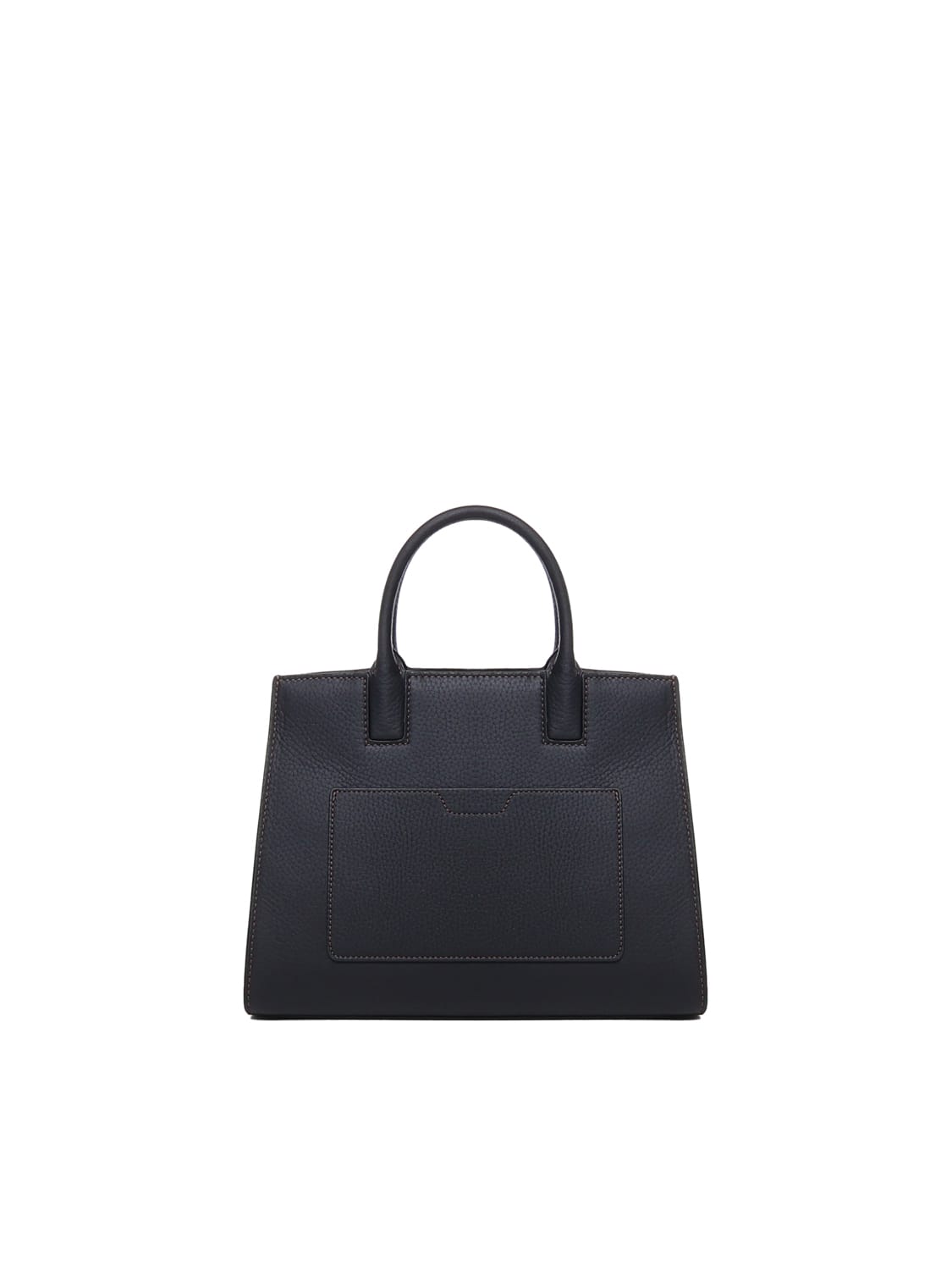 Shop Burberry Logo Calfskin Bag In Black