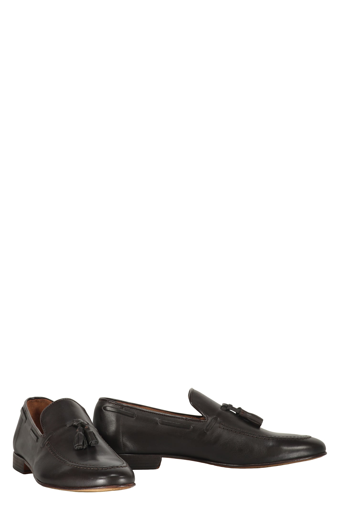 Bruno Magli Calfskin Loafers In Brown