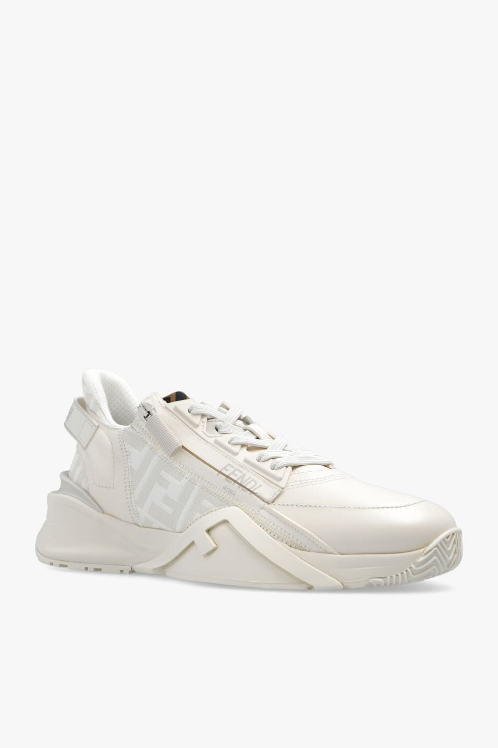 Shop Fendi Flow Sneakers In White