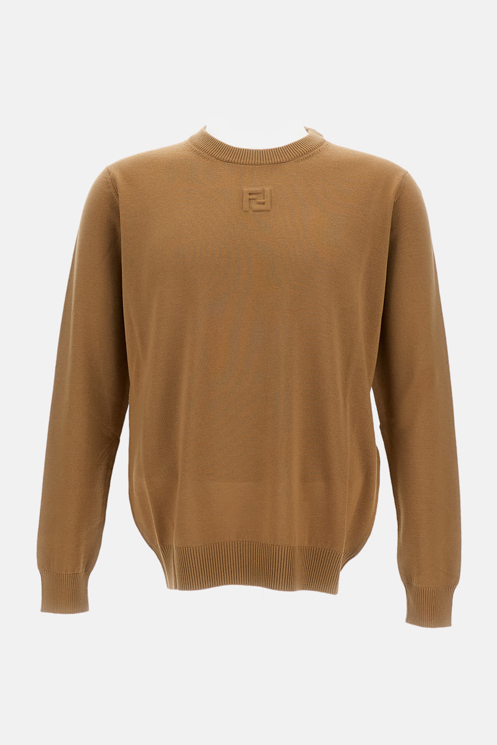 Fendi Wool Sweater Sweaters And Cardigans Beige In Brown