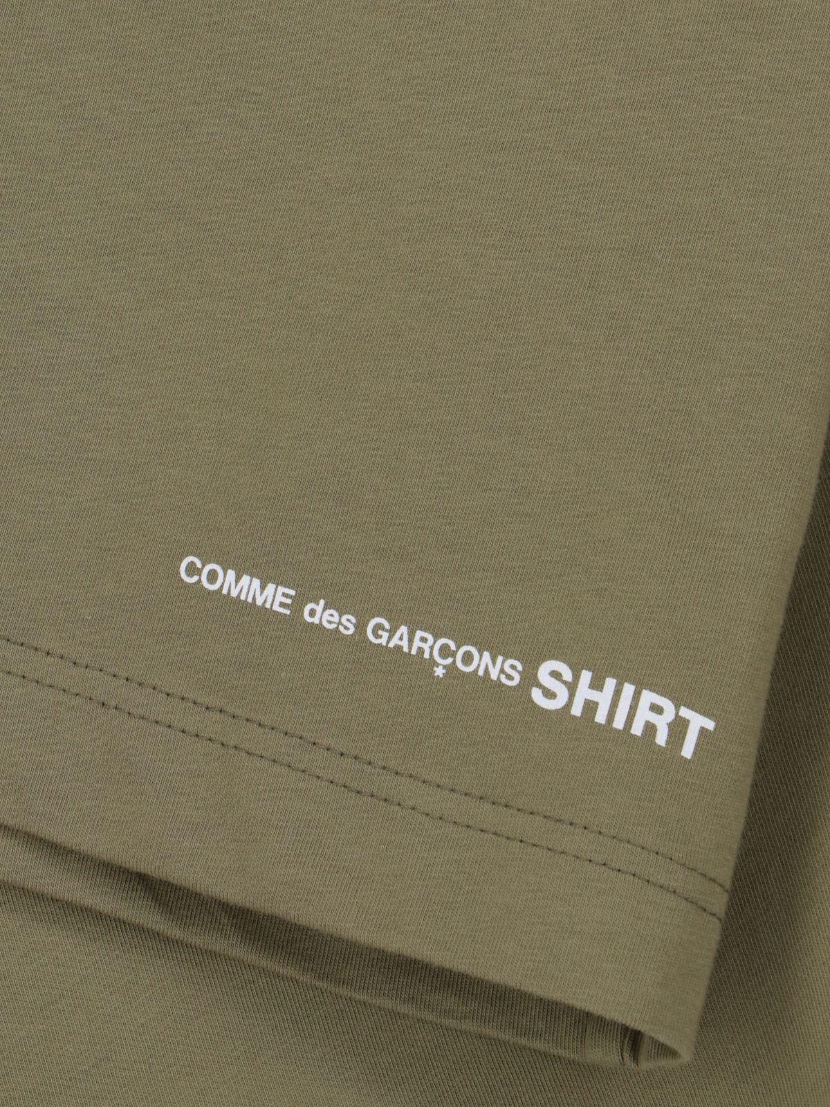 Shop Comme Des Garçons Shirt Logo Printed T-shirt In Khaki