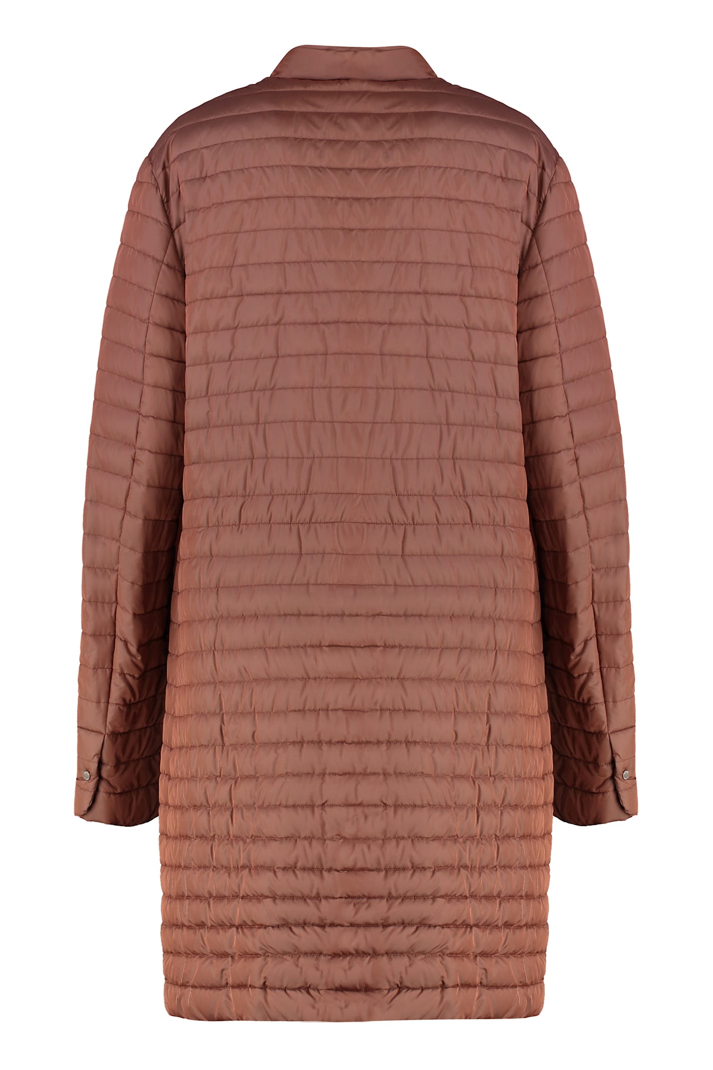 Moorer Lea Snap Button Fastening Down Jacket In Copper