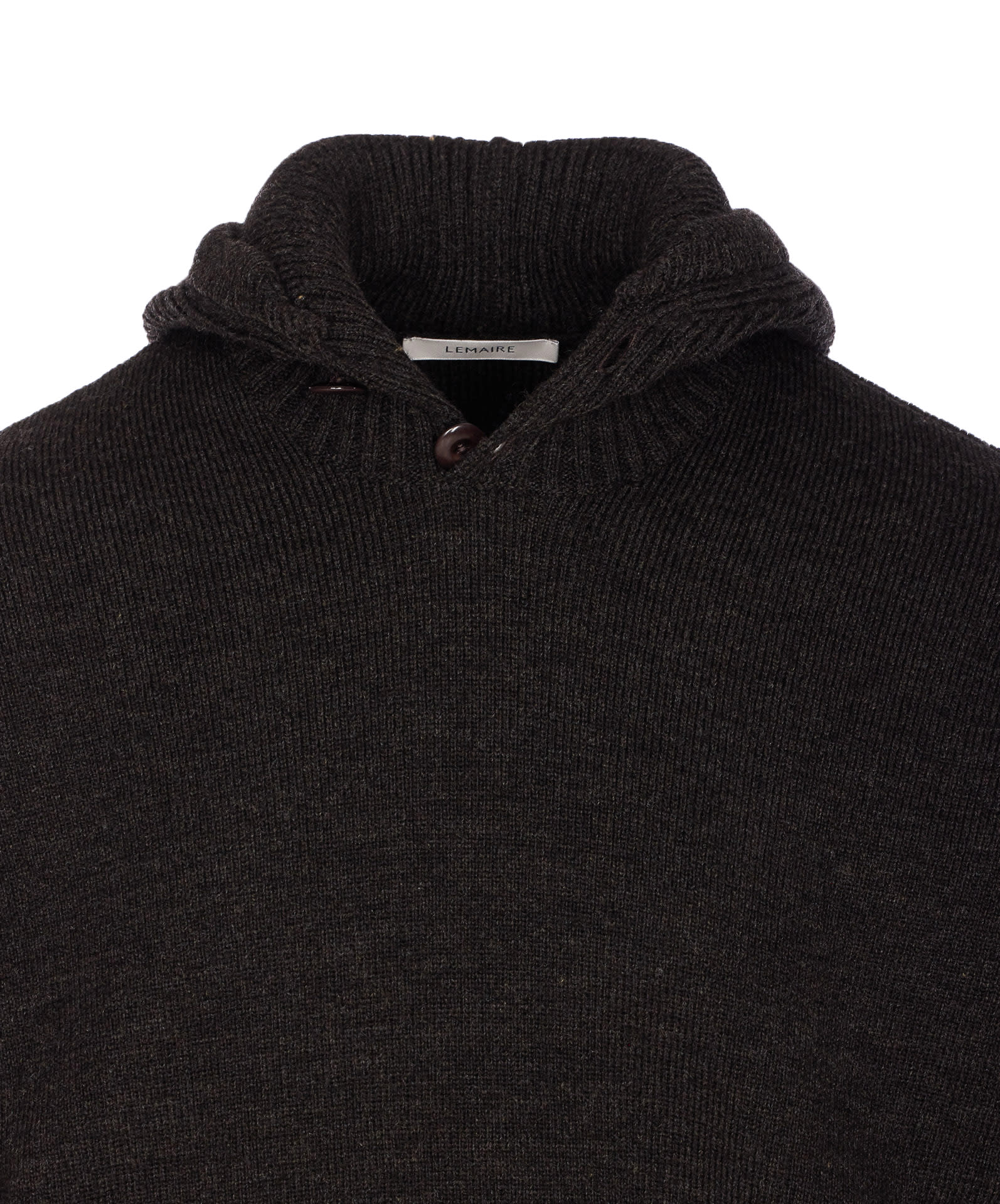 Lemaire Hooded Sweater In Brown