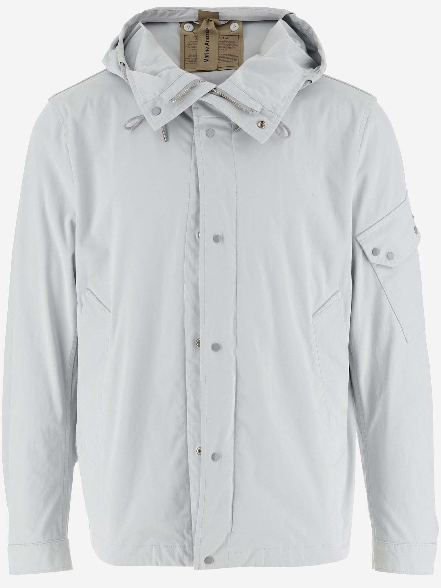 Shop Ten C Nylon Jacket With Hood In Grey