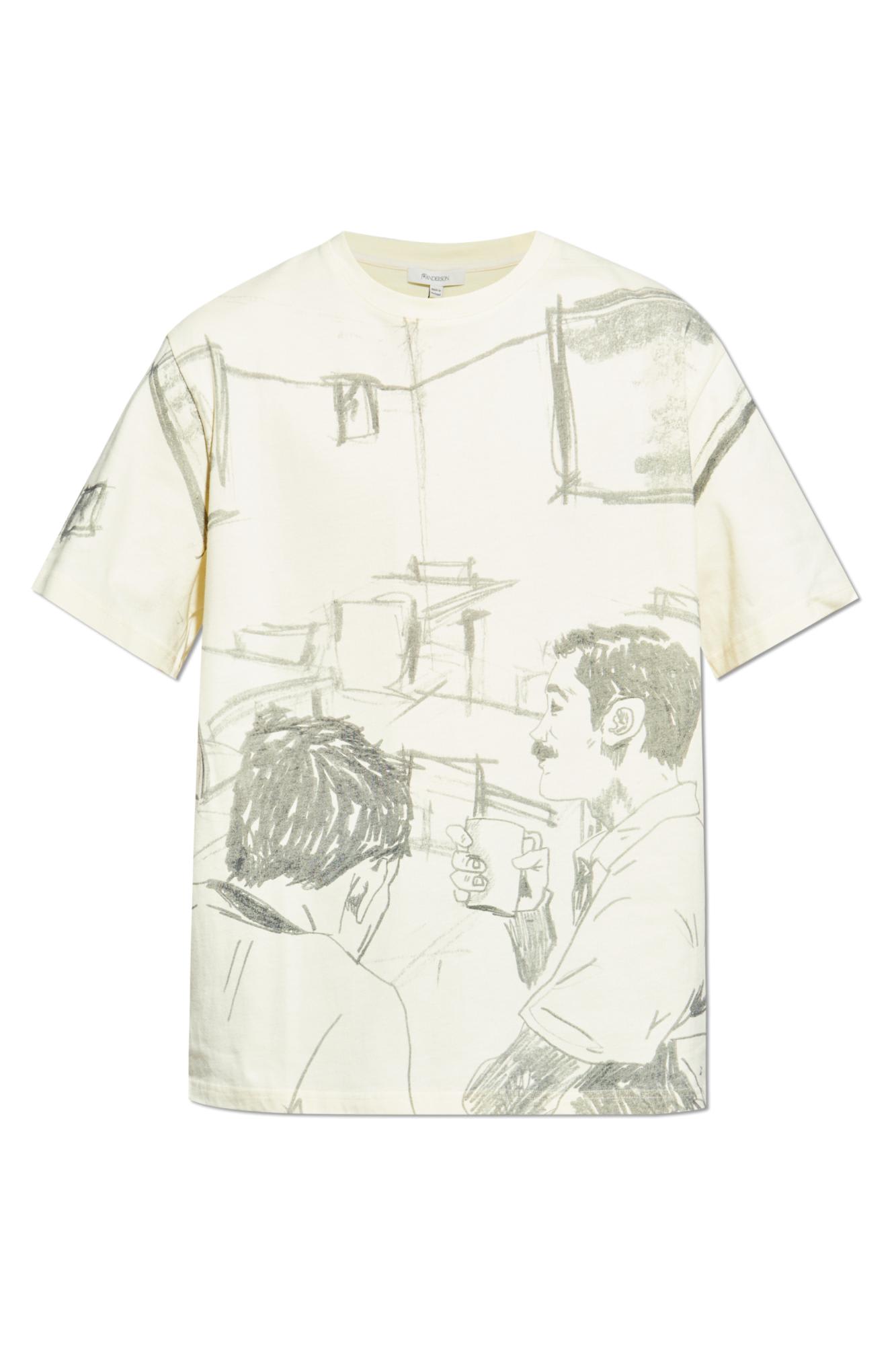 Jw Anderson Printed T-shirt In Yellow