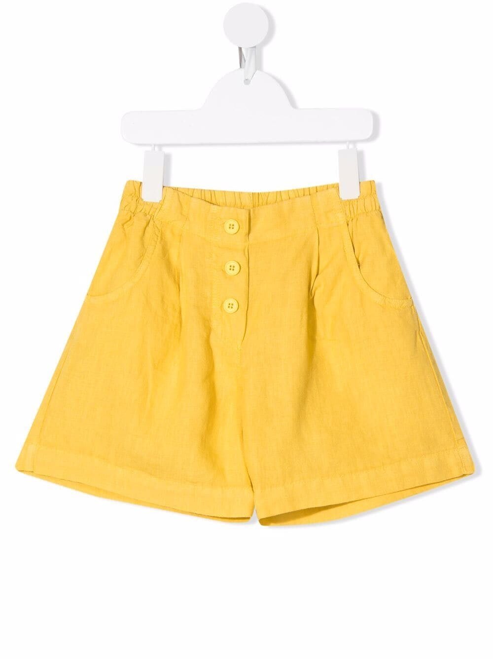 Il Gufo Kids Bermuda Shorts In Mimosa Yellow Linen