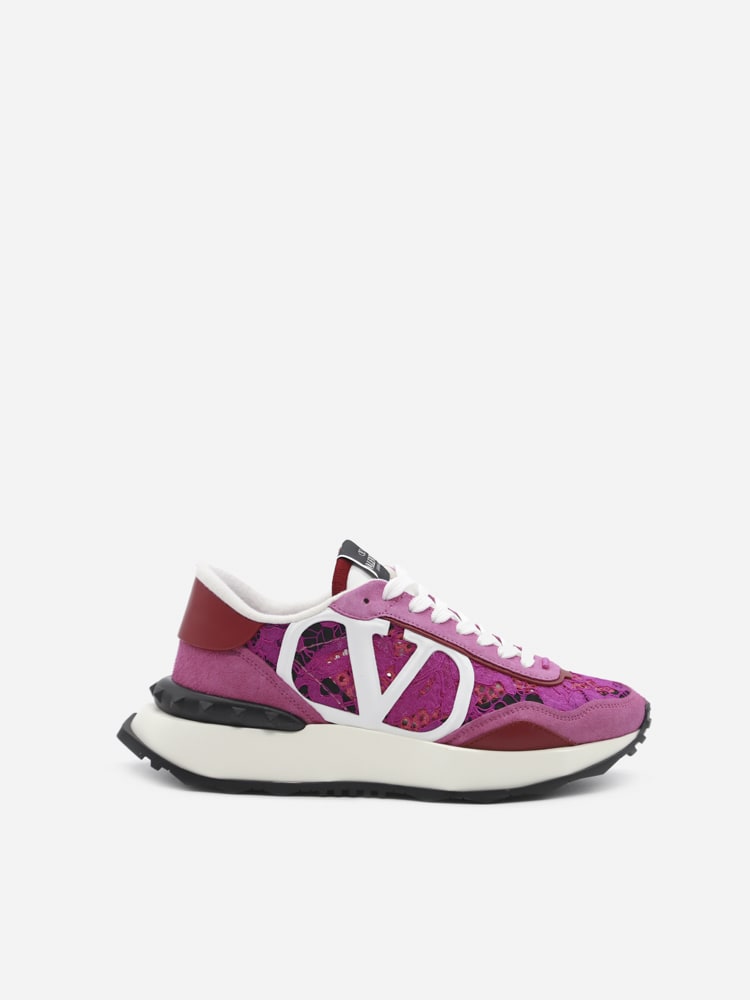 Valentino Garavani Lace Runner Sneaker With Vlogo Signature Detail