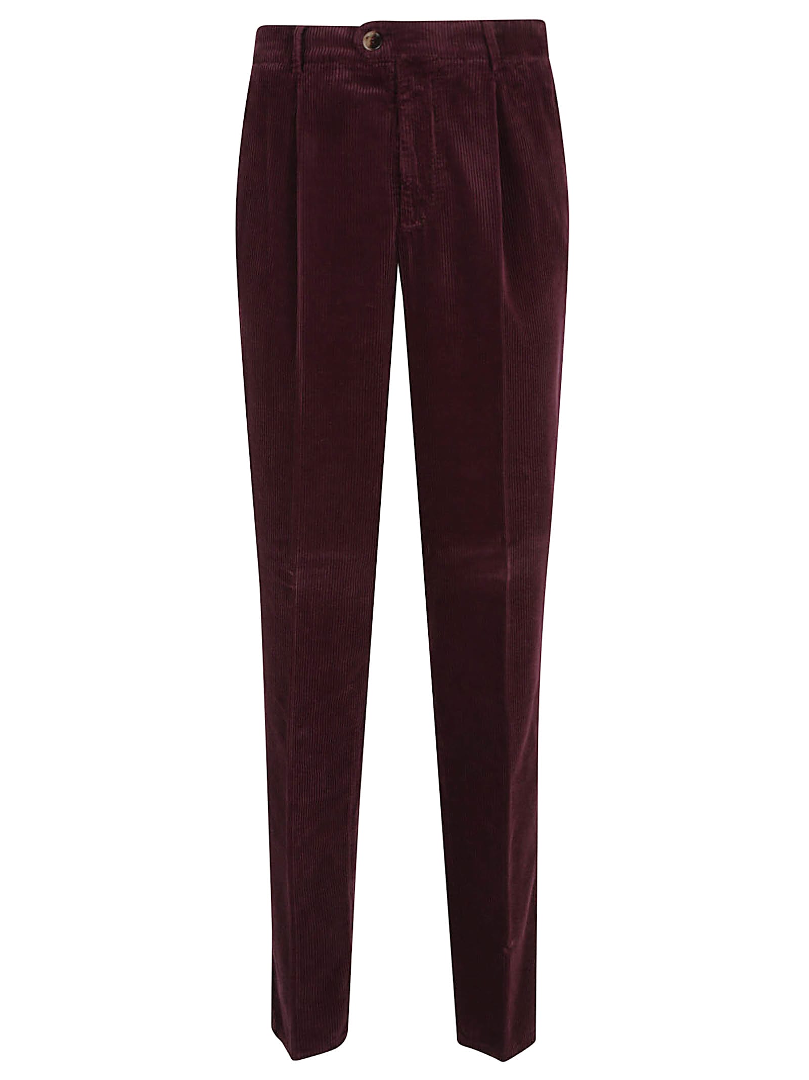 Brunello Cucinelli Corduroy Pants In Red