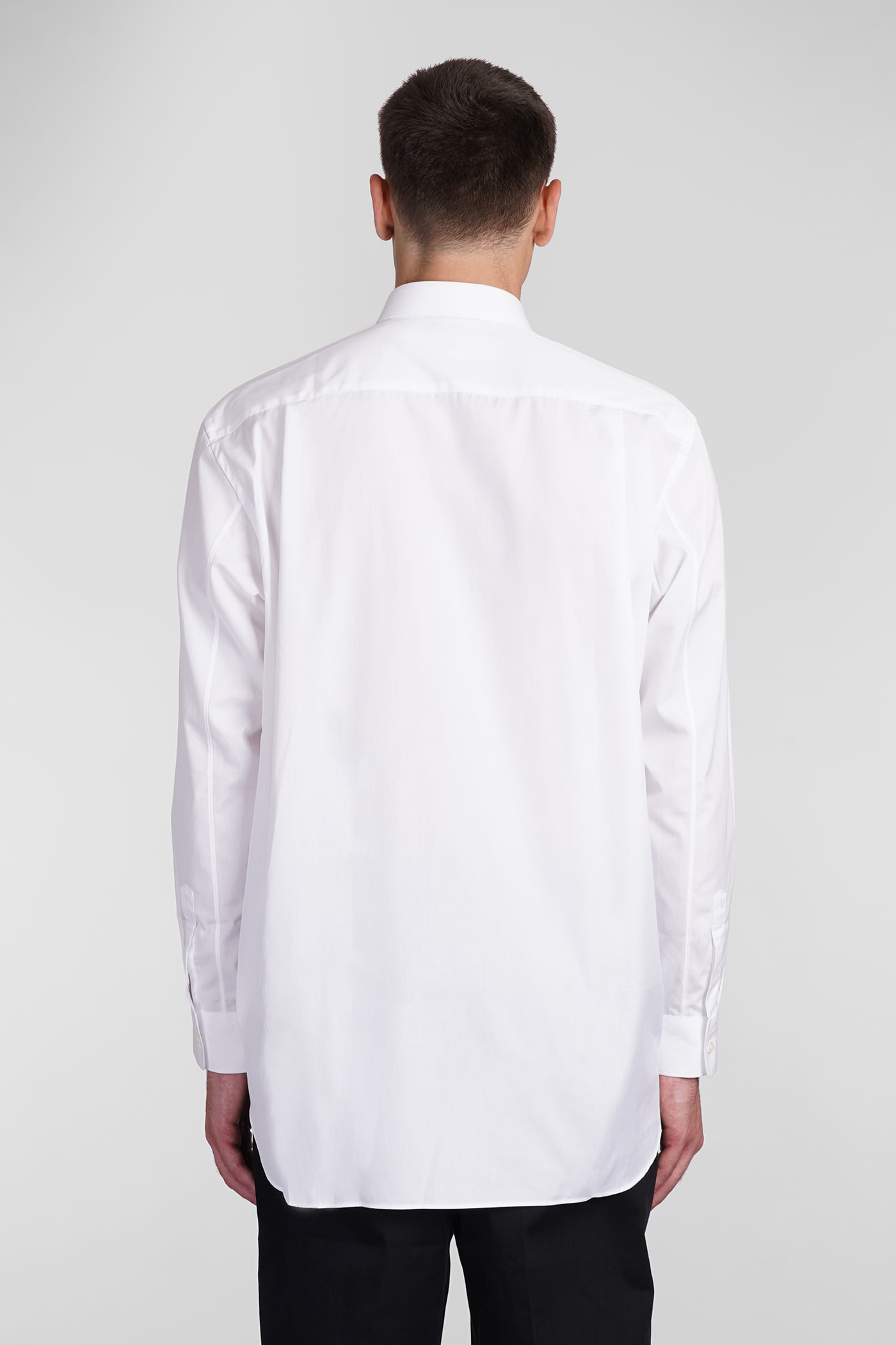 Shop Comme Des Garçons Play Shirt In White Cotton