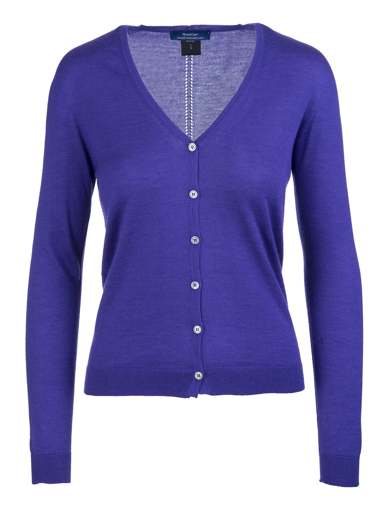 FEDELI FEDELI VIOLET FINE WOOL WOMAN CARDIGAN
