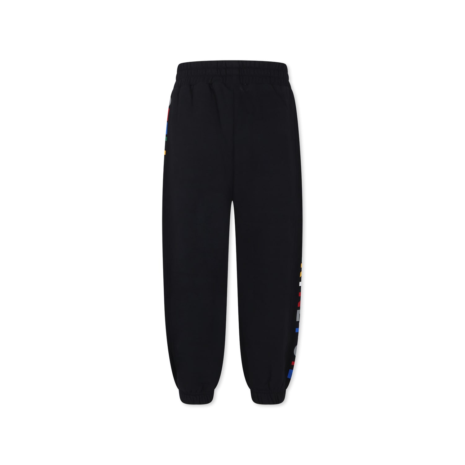 Stella Mccartney Black Trousers For Boy With Logo In Black