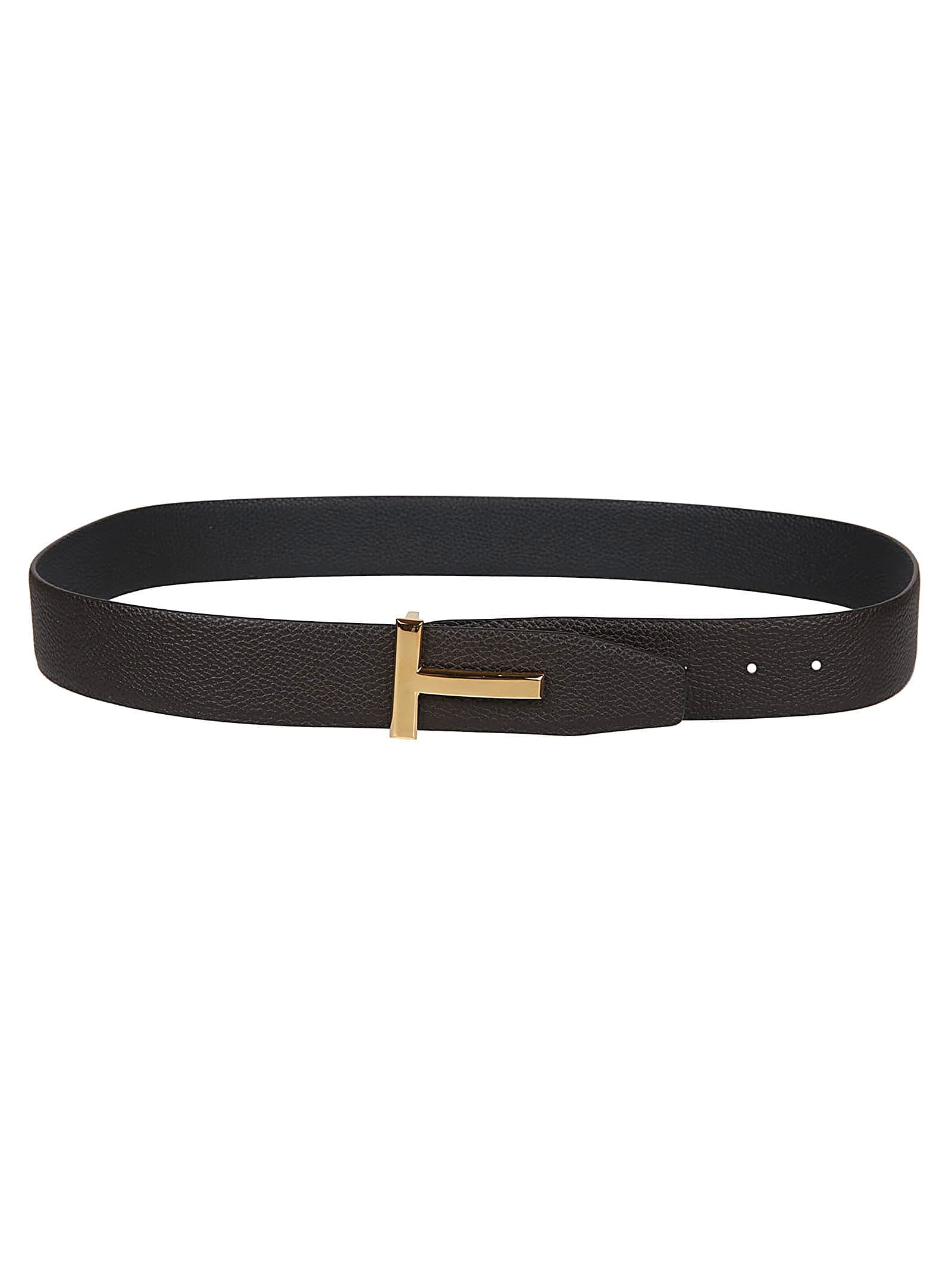 Shop Tom Ford Reversible Icon T-buckle Belt In Brown/black