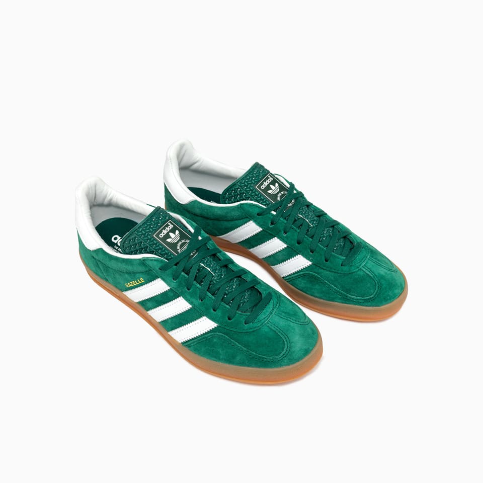 Adidas Originals Gazelle Indoor Sneakers In Cgreen/ftwwht/gum2