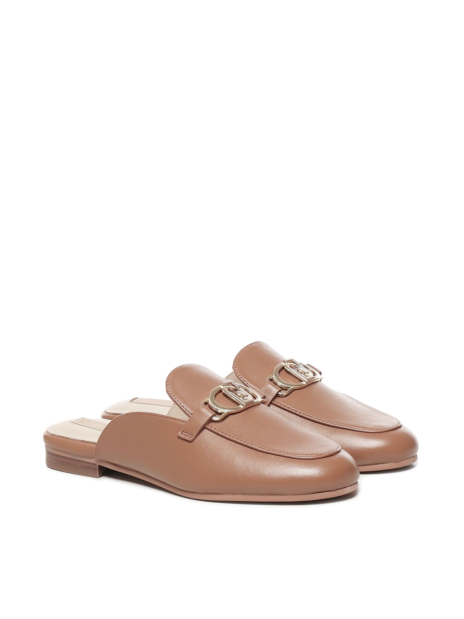 Liu •jo Logo Leather Slippers