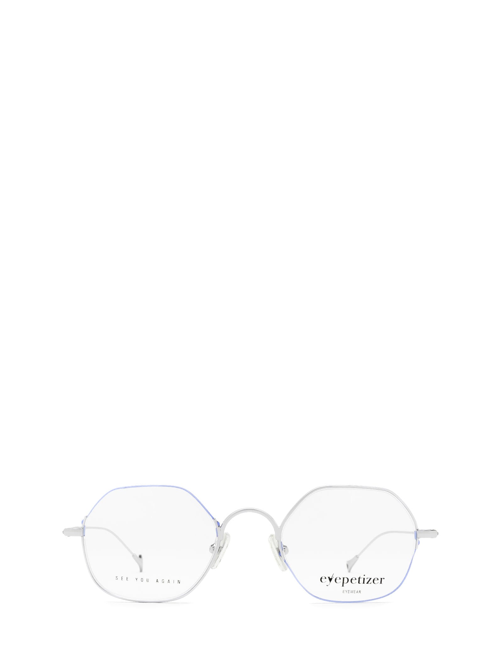 Shop Eyepetizer Ottagono Silver Glasses