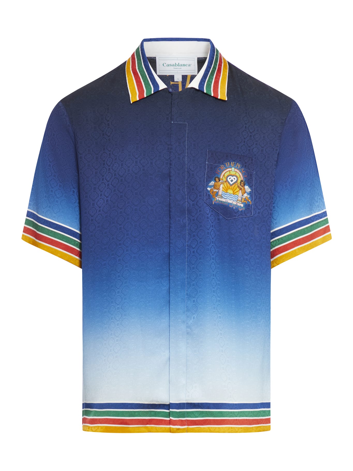 Casablanca Blue Silk Shirt In Studio De Musique